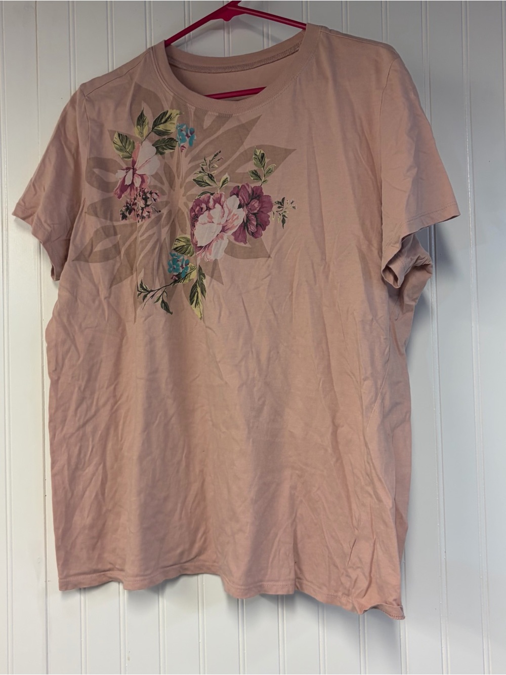 torrid Dusty Pink Floral Short Sleeve Tee size 0